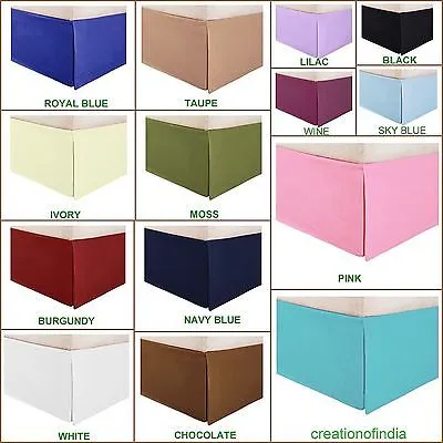 25" Inches Drop Bed Skirt Solid Sky Blue Egyptian Cotton - All Sizes