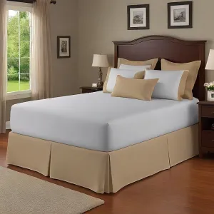 9 Inch Drop Bed Skirt Sand Egyptian Cotton 1000TC