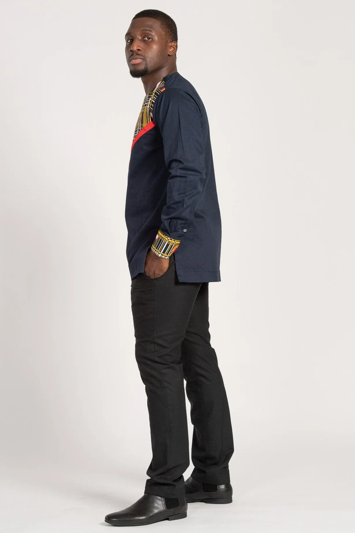 Adongo Long Sleeves African Print Men Shirt