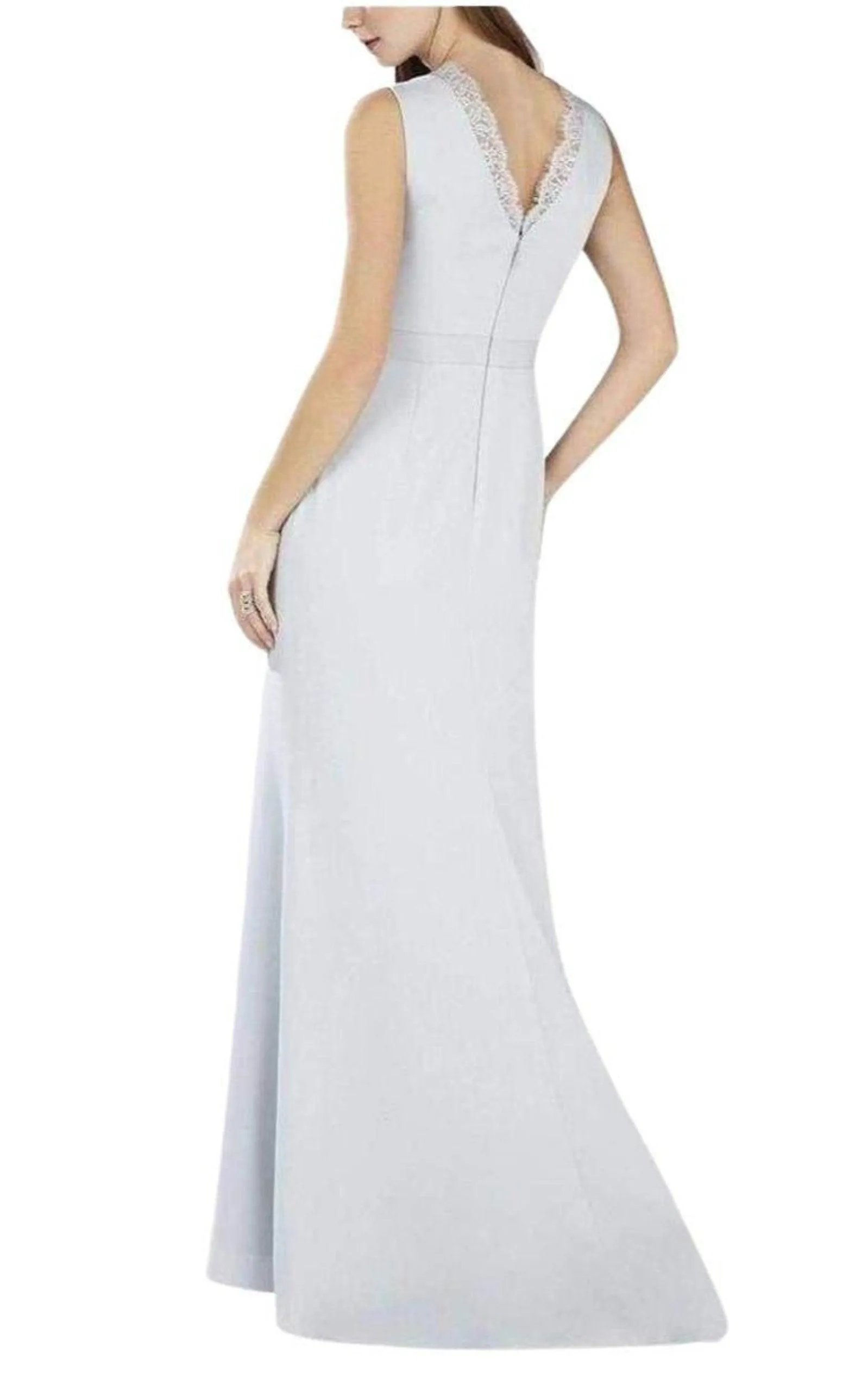 Alyza Deep V Lace Insert Dress