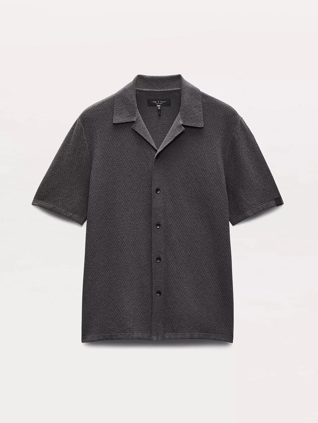Avery Zig-Zag Knit Shirt - Dark Grey