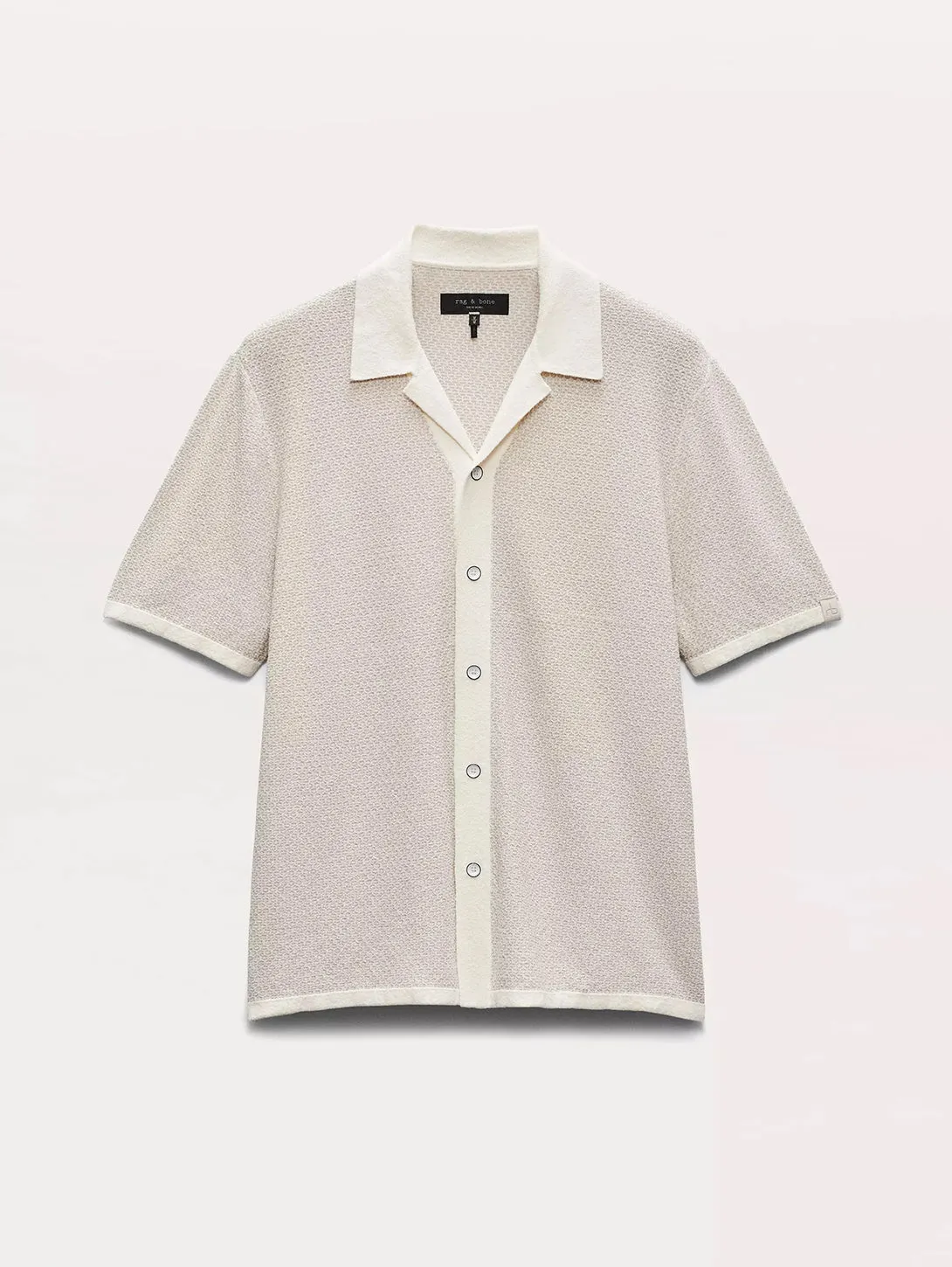 Avery Zig-Zag Knit Shirt - Ivory