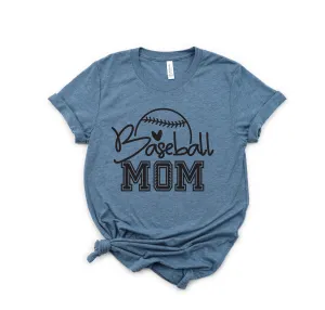 Base Ball Mom T Shirt- Baseball Team Shirt - Number 1 Fan - Cheer Leader - Baseball Family