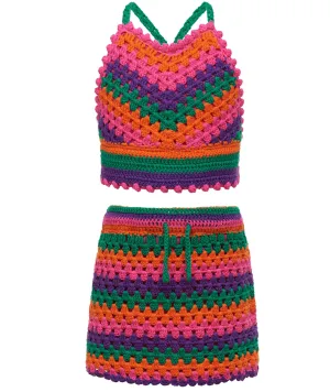 Beach Riot Girls Carmen/Alita Set Technicolor Rays