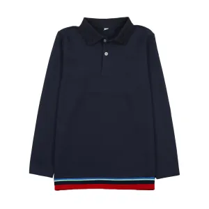 BOPOP Striped Boys Polo Long Sleeve