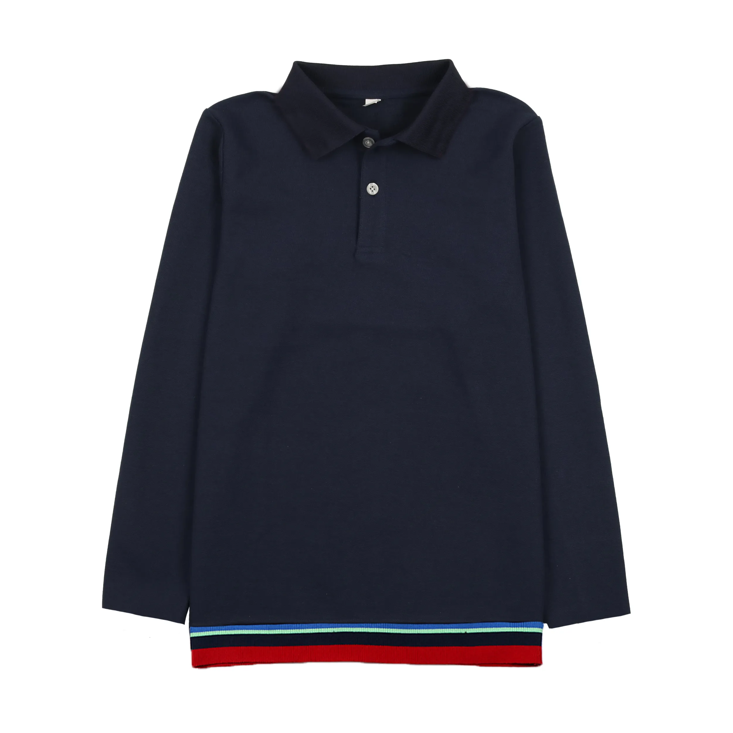 BOPOP Striped Boys Polo Long Sleeve