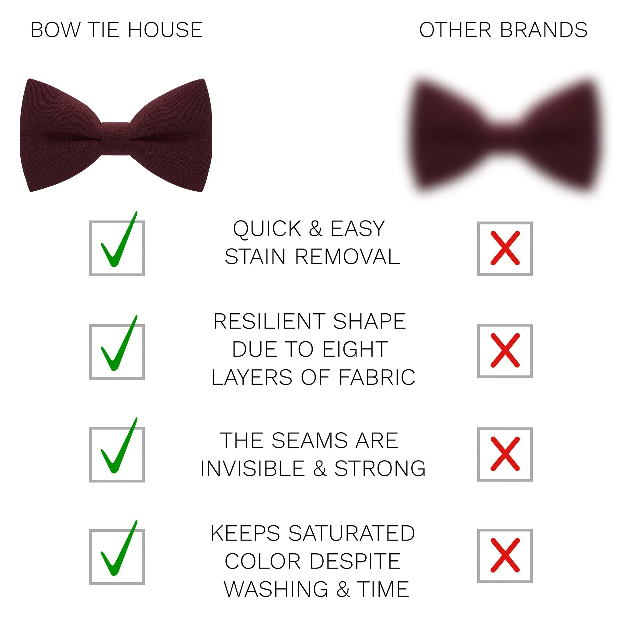 Burgundy Bow Tie