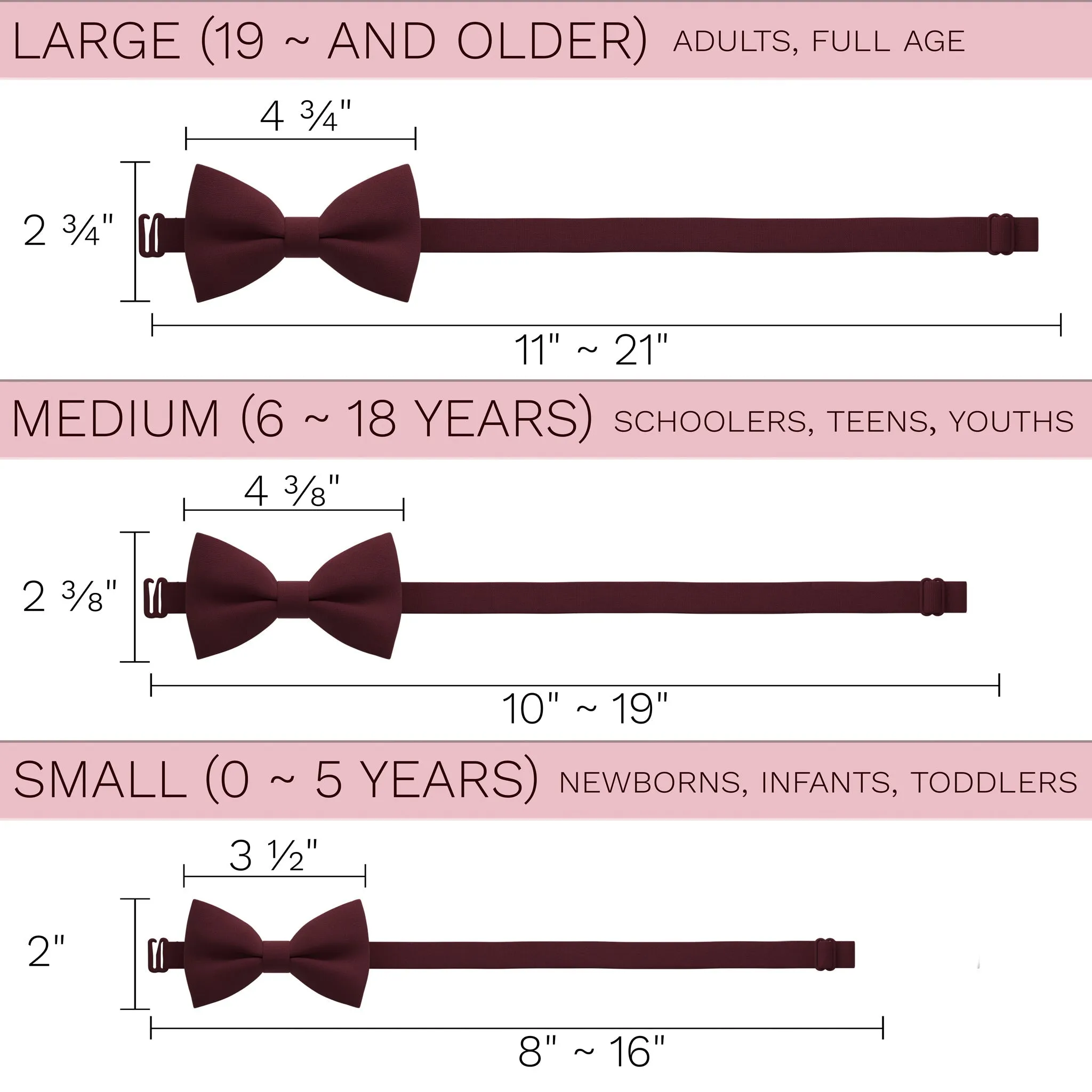 Burgundy Bow Tie