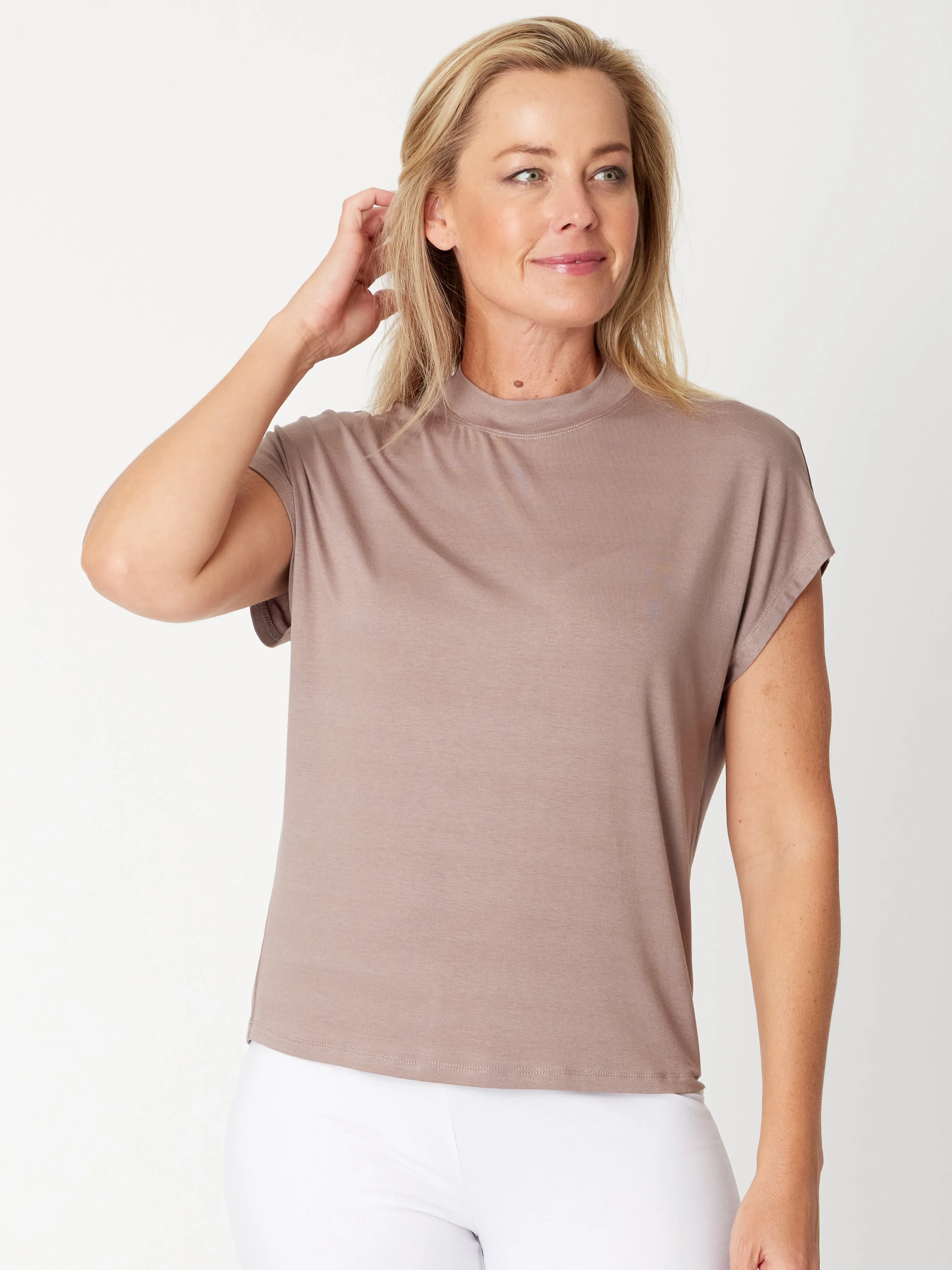 Cap Under Jacket Top -  Fawn - 25892