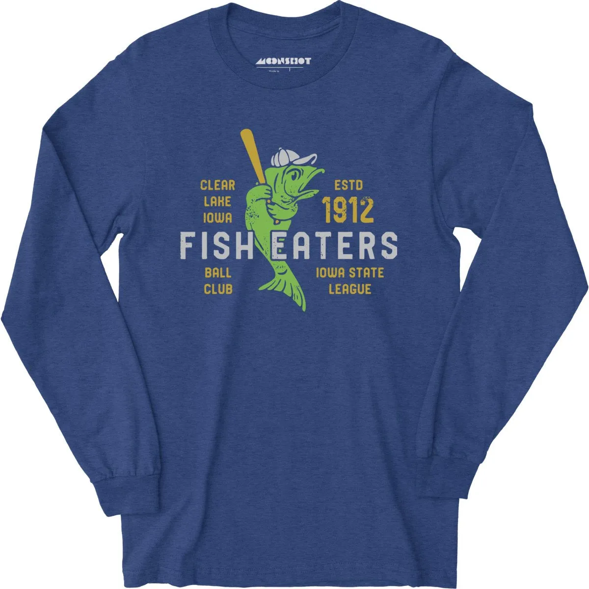 Clear Lake Fish Eaters - Iowa  - Vintage Defunct Baseball Teams - Long Sleeve T-Shirt