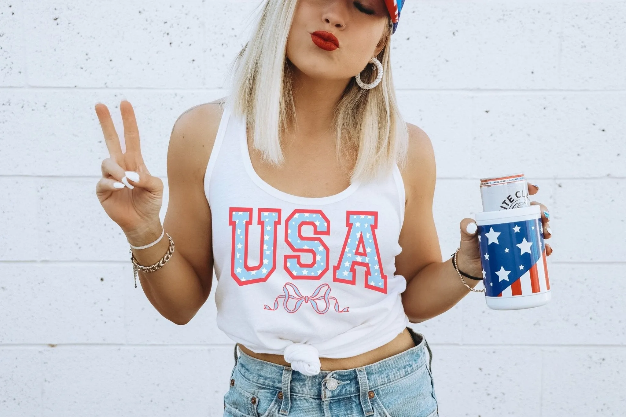 Coquette USA  4th of July Patriotic Shirt, USA Bow Coquette Patriotic Sweatshirt