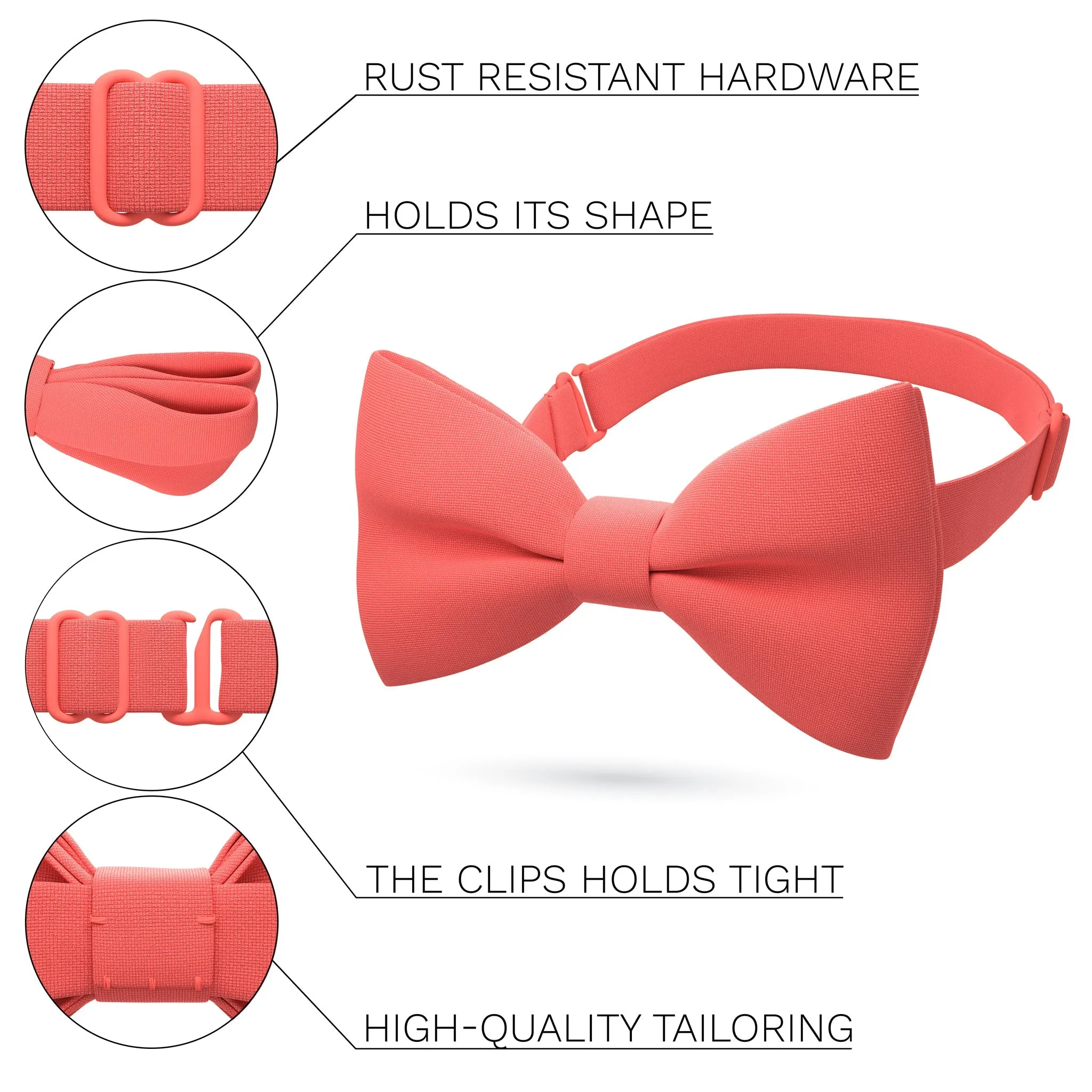 Coral Bow Tie