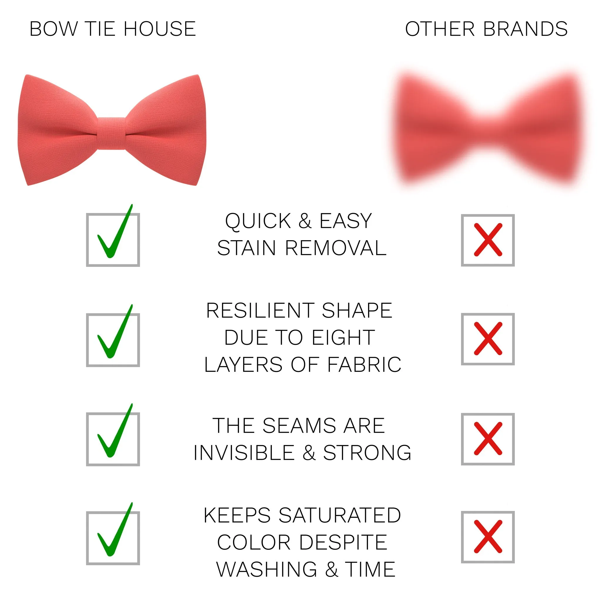 Coral Bow Tie