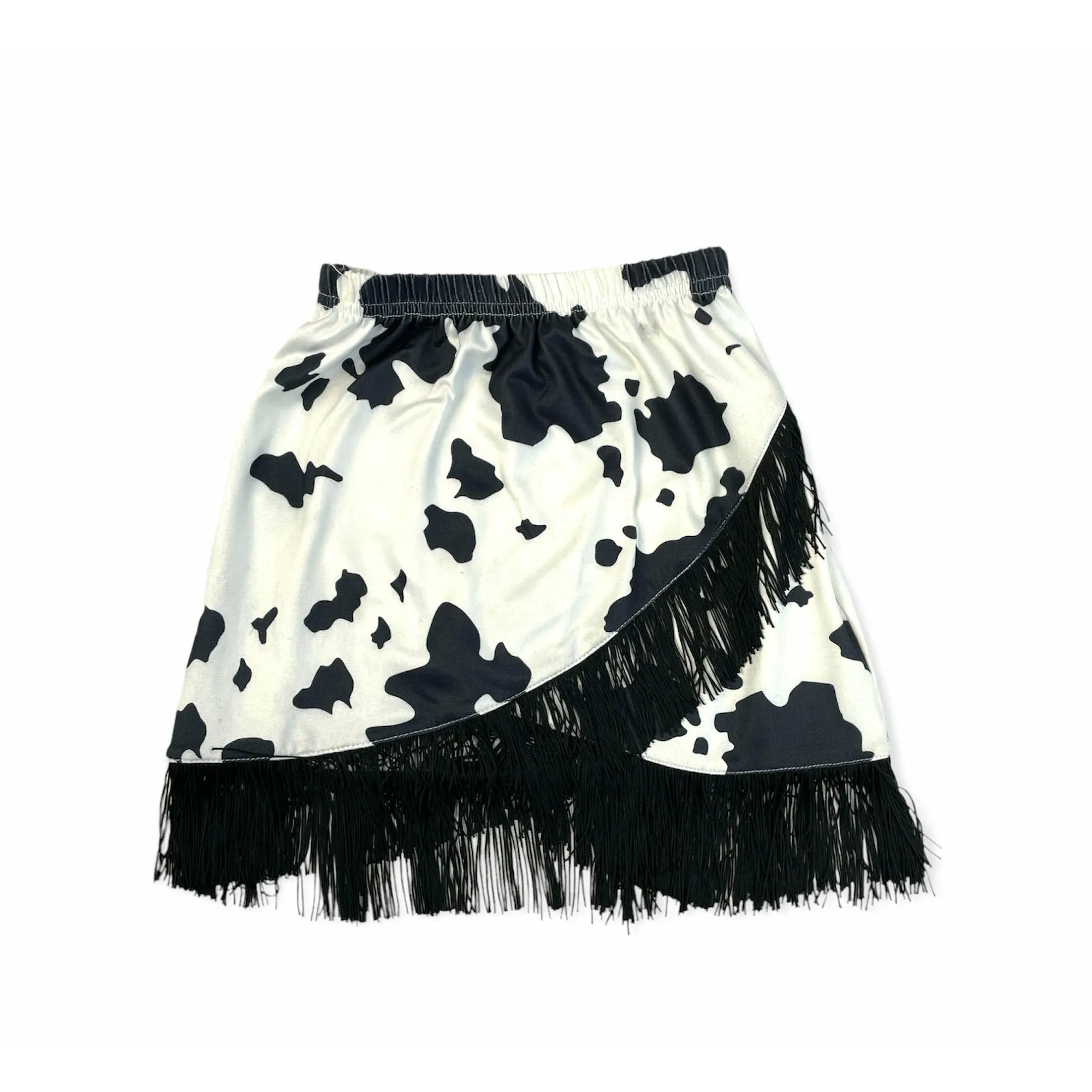 Cowprint Fringe Skirt Kid (6T-7T)