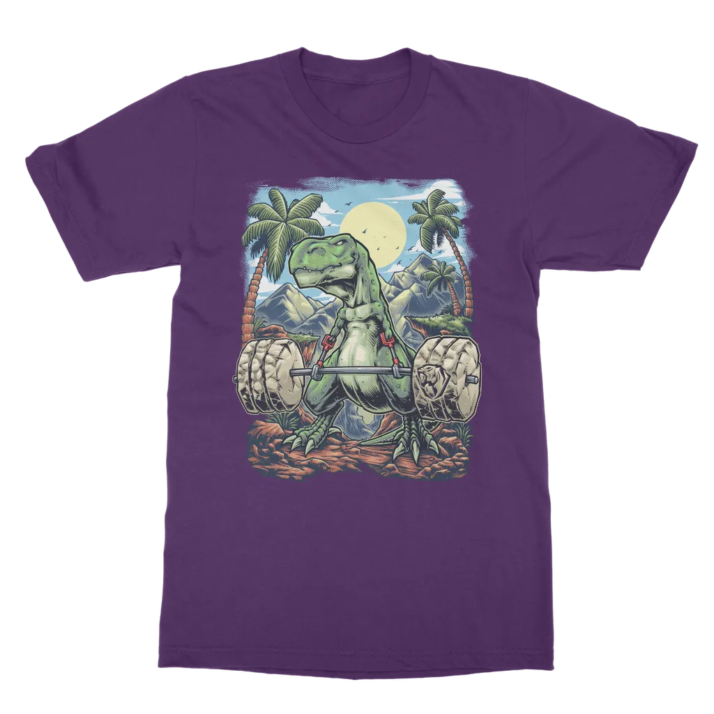 Deadlifting T-rex T-shirt (UK)