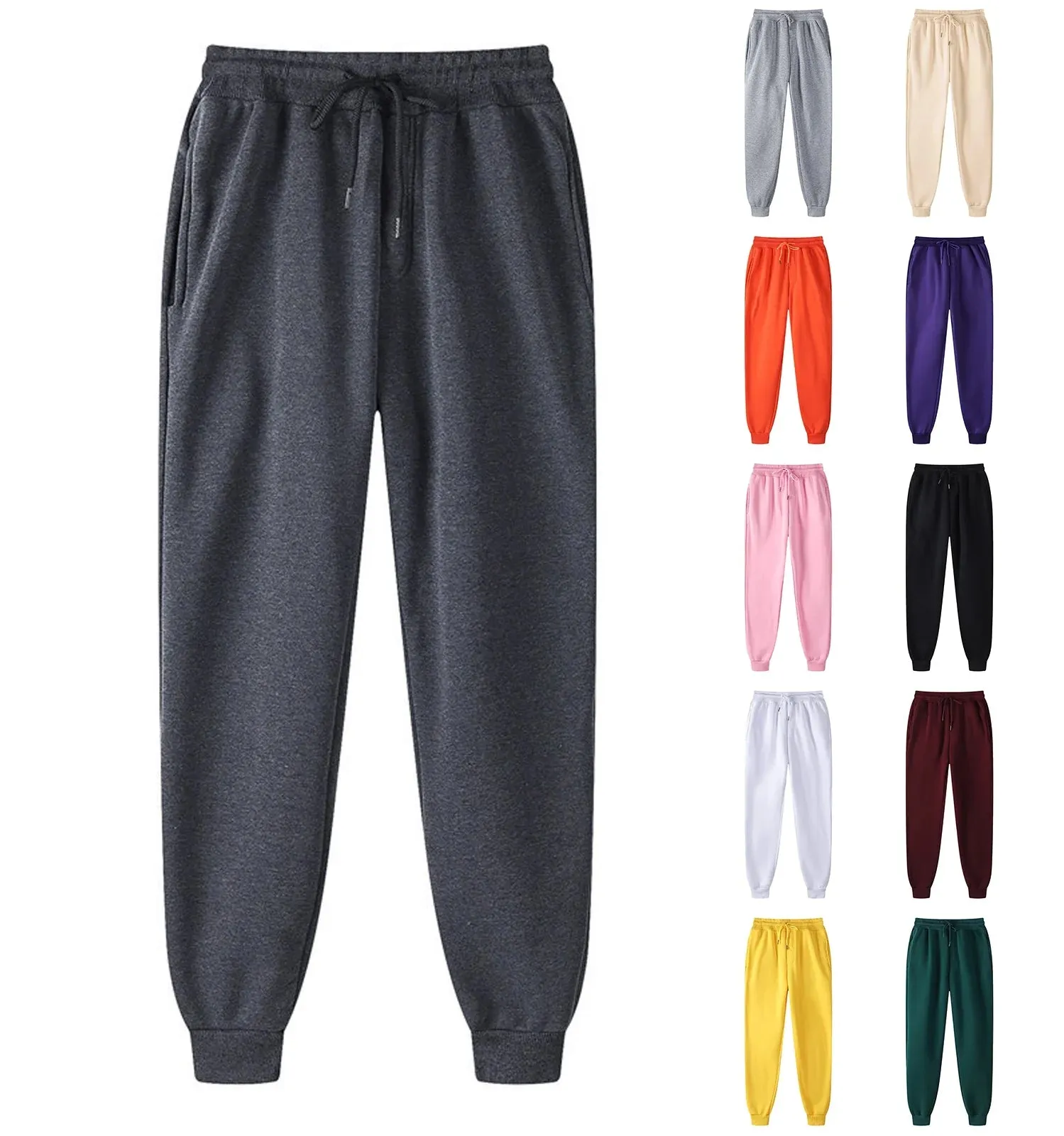 Deals $15 & Under! Pants for Men Jogger Workout Pants Mens Casual Sweatpants, Dark Gray XXL