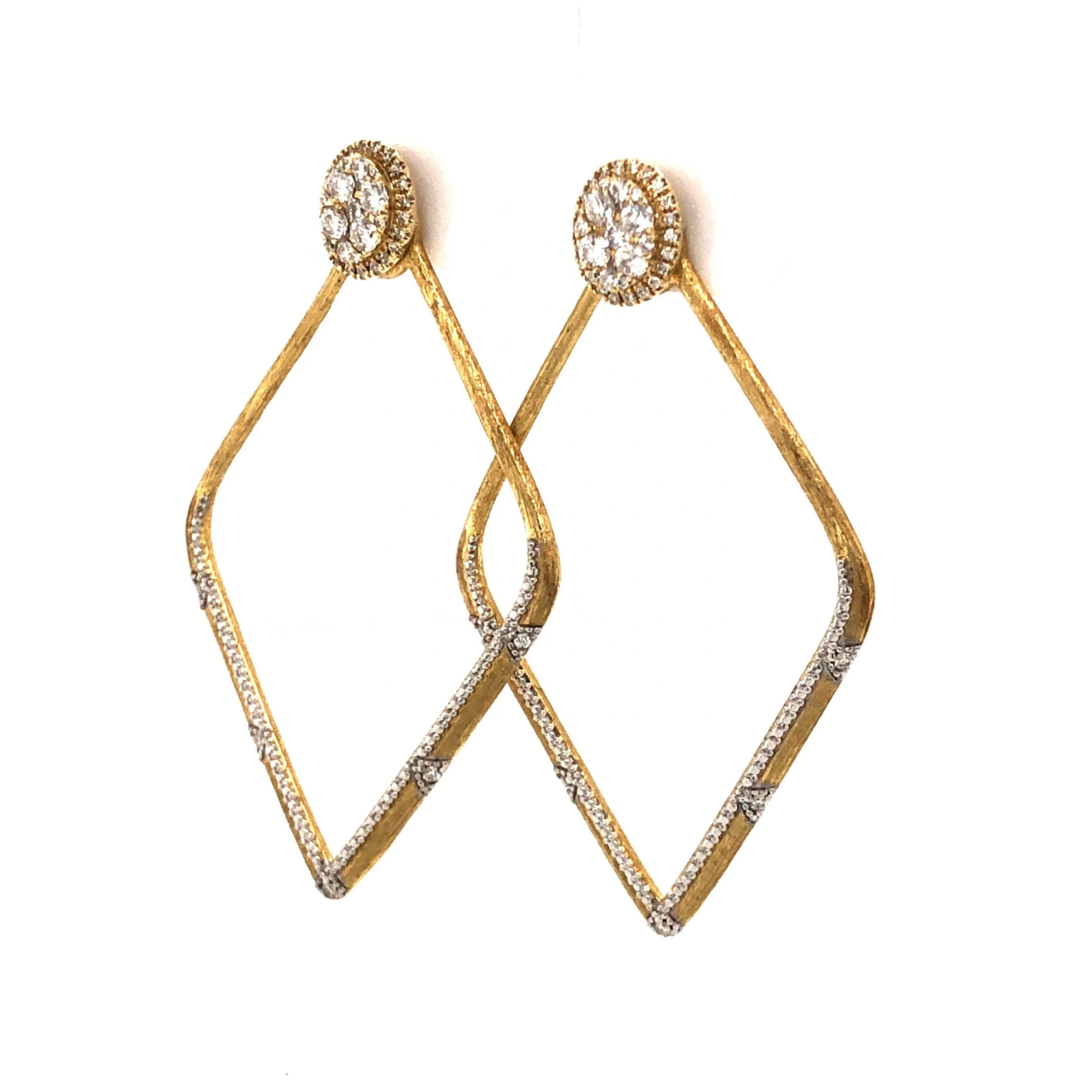 Diamond Earring Jackets in 18k Yellow Gold