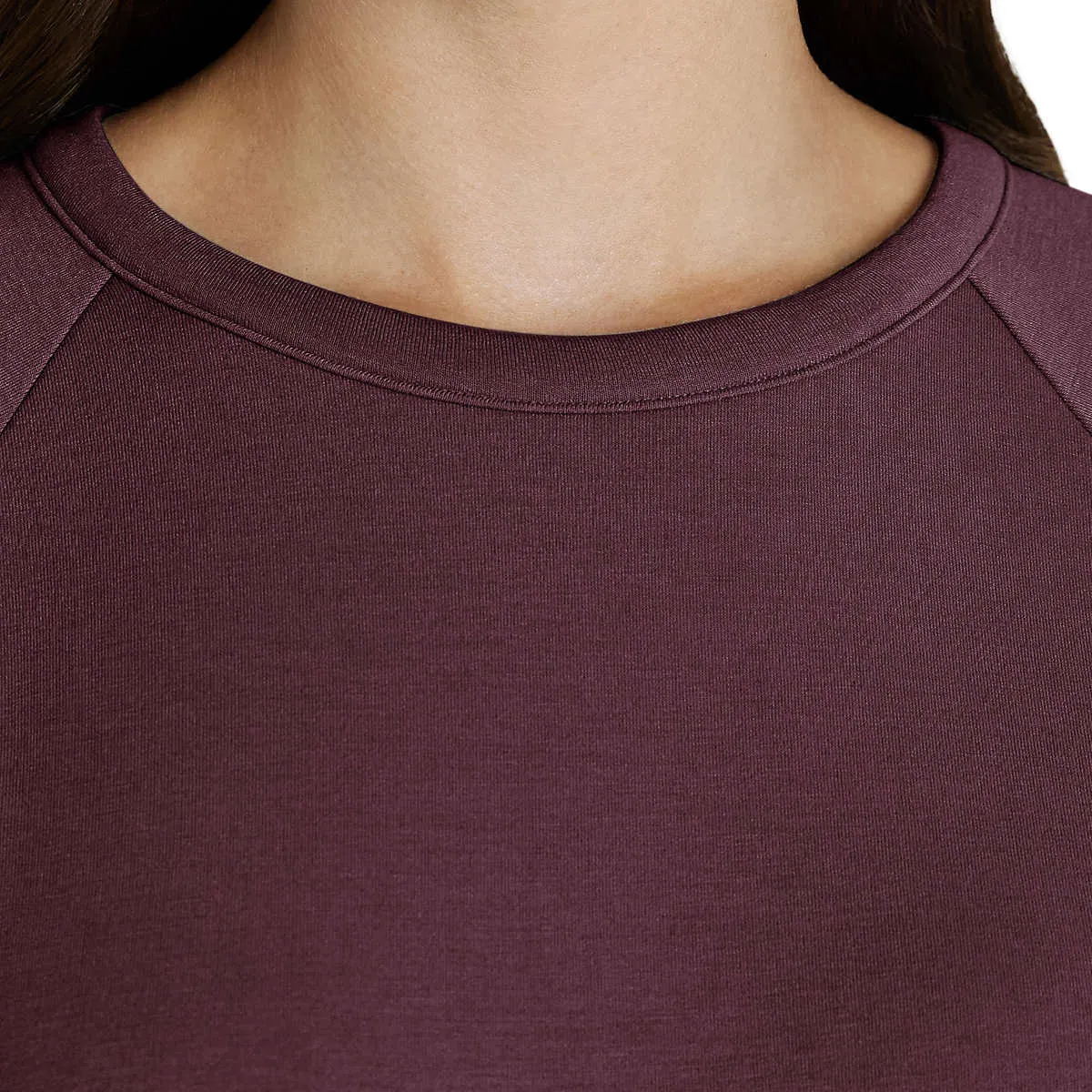 Eddie Bauer Women's Crewneck Sweatshirt Brushed Four Way Stretch Casual Active Top