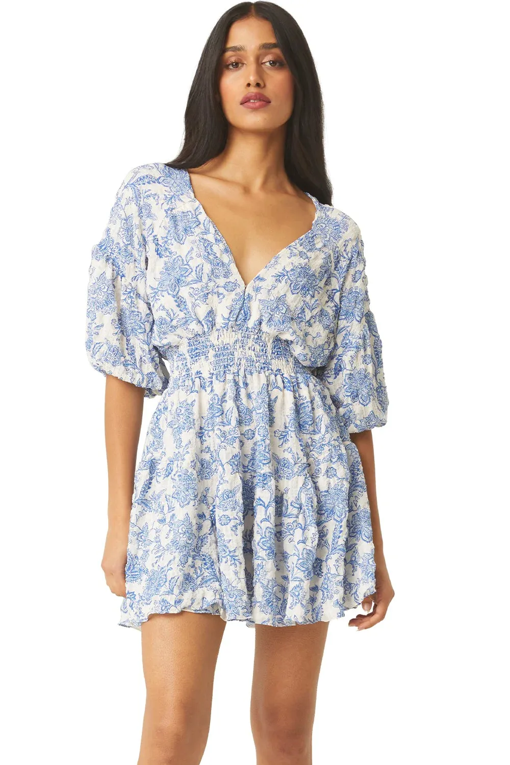 EIGHT DRESS - BLUE CRUSH TOILE