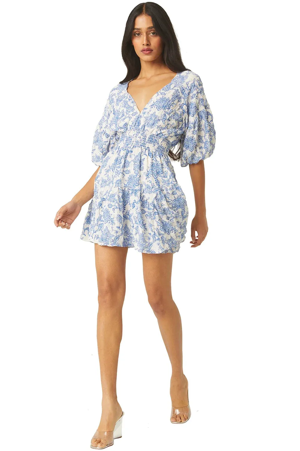 EIGHT DRESS - BLUE CRUSH TOILE