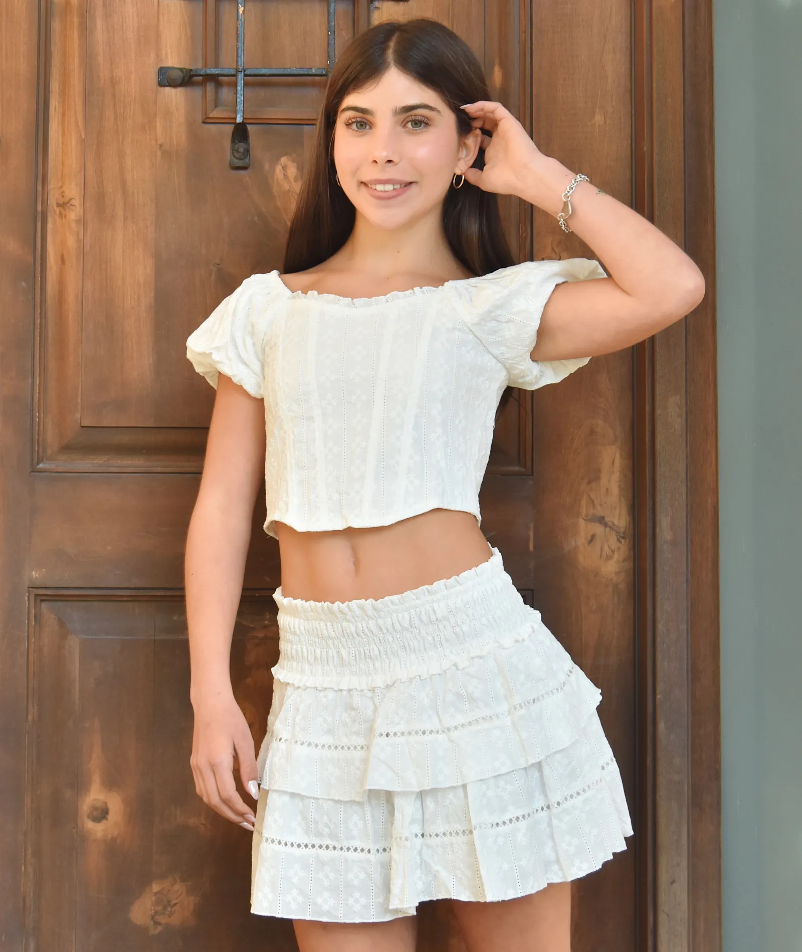 FBZ Girls Lottie Eyelet Skirt