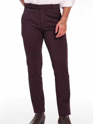 Foomer Dark Wine Sharp Fit Cotton Trouser For Men's