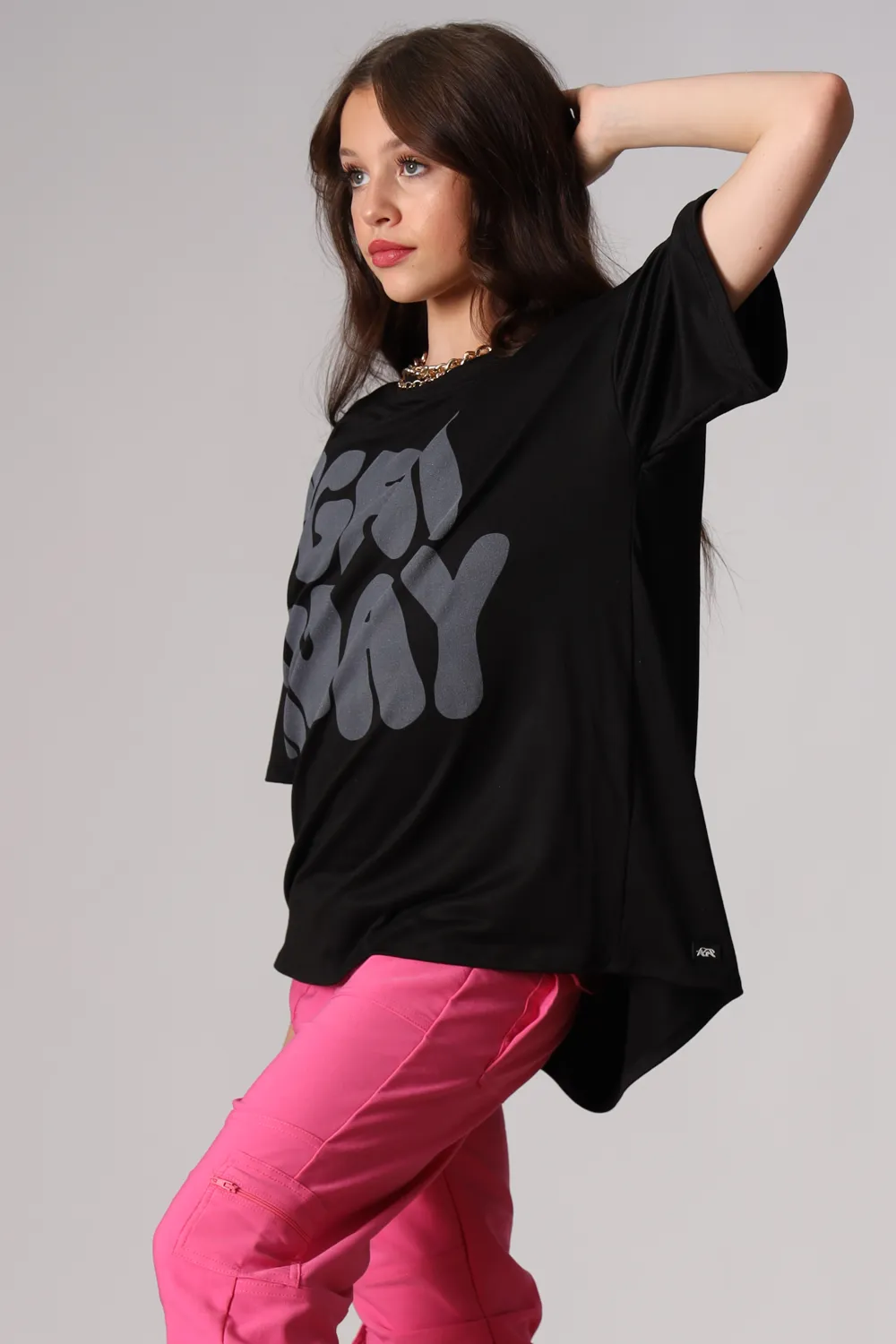 Graffiti Oversized T-Shirt - Black