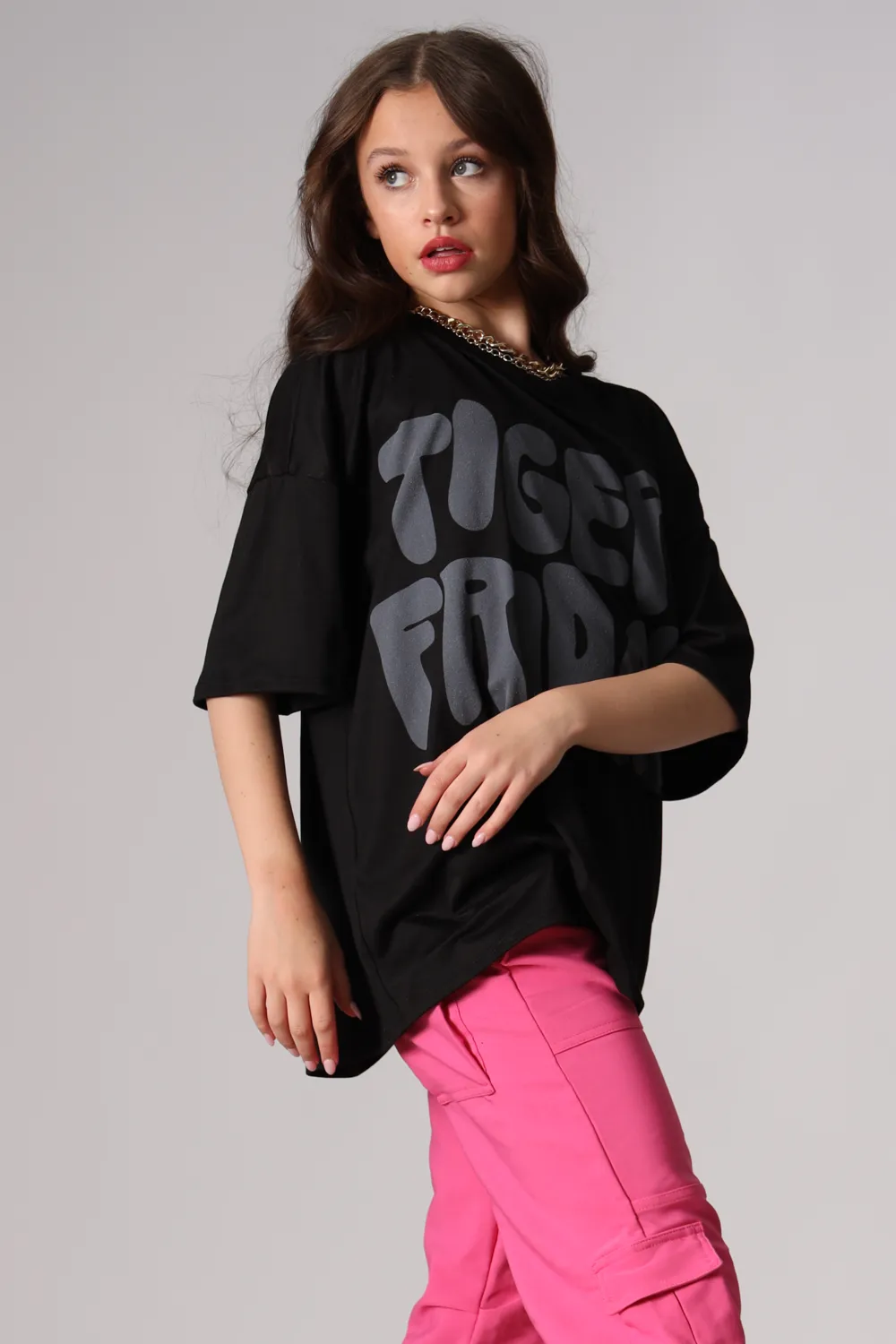 Graffiti Oversized T-Shirt - Black