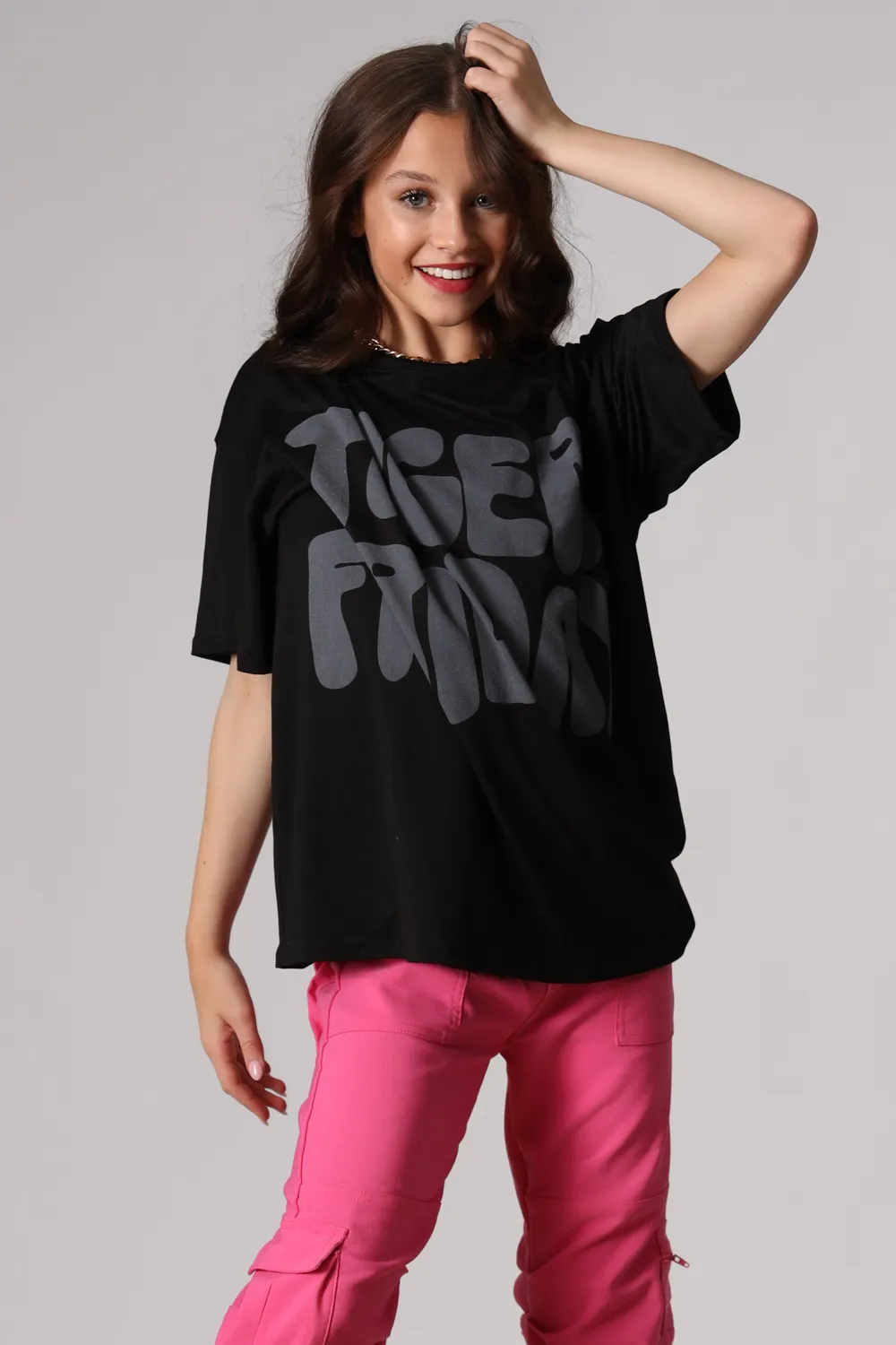 Graffiti Oversized T-Shirt - Black