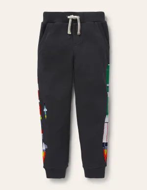 Graphic Space Joggers-Smoke Grey Rockets