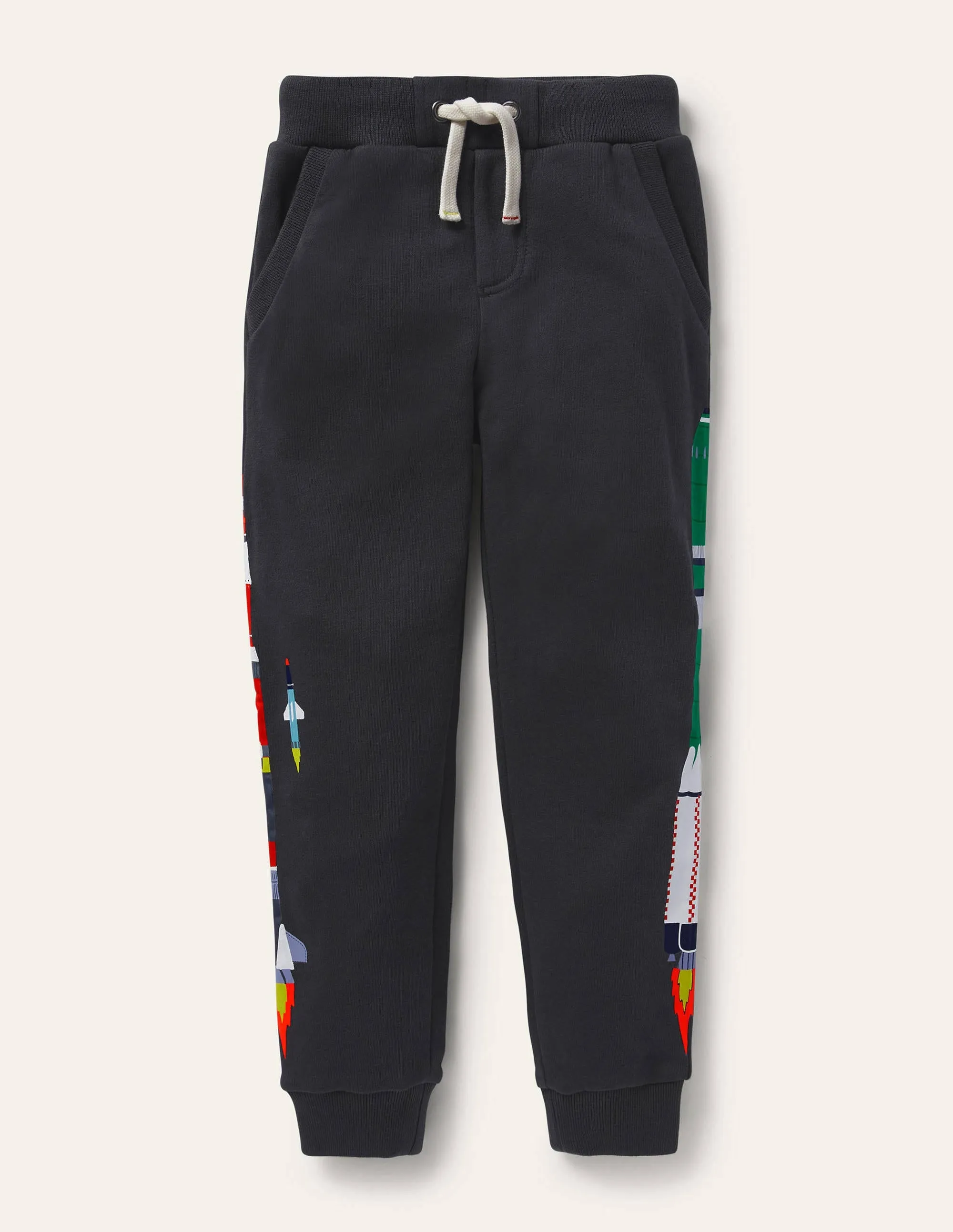 Graphic Space Joggers-Smoke Grey Rockets