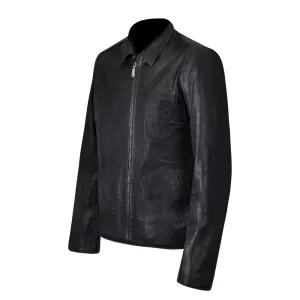 H276COC - Cuadra black casual fashion lambskin quilted blouson jacket for men
