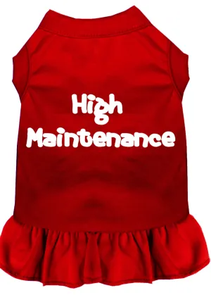 High Maintenance Screen Print Dress Red Sm