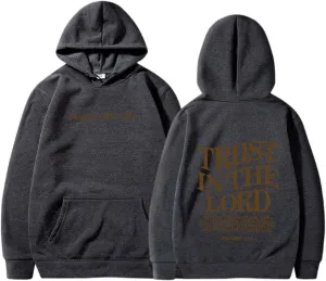 Hoodies for Teen Girls Trust in The Lord Christian Hoodies for Women Trendy Graphic Oversize Pullover Hoodies