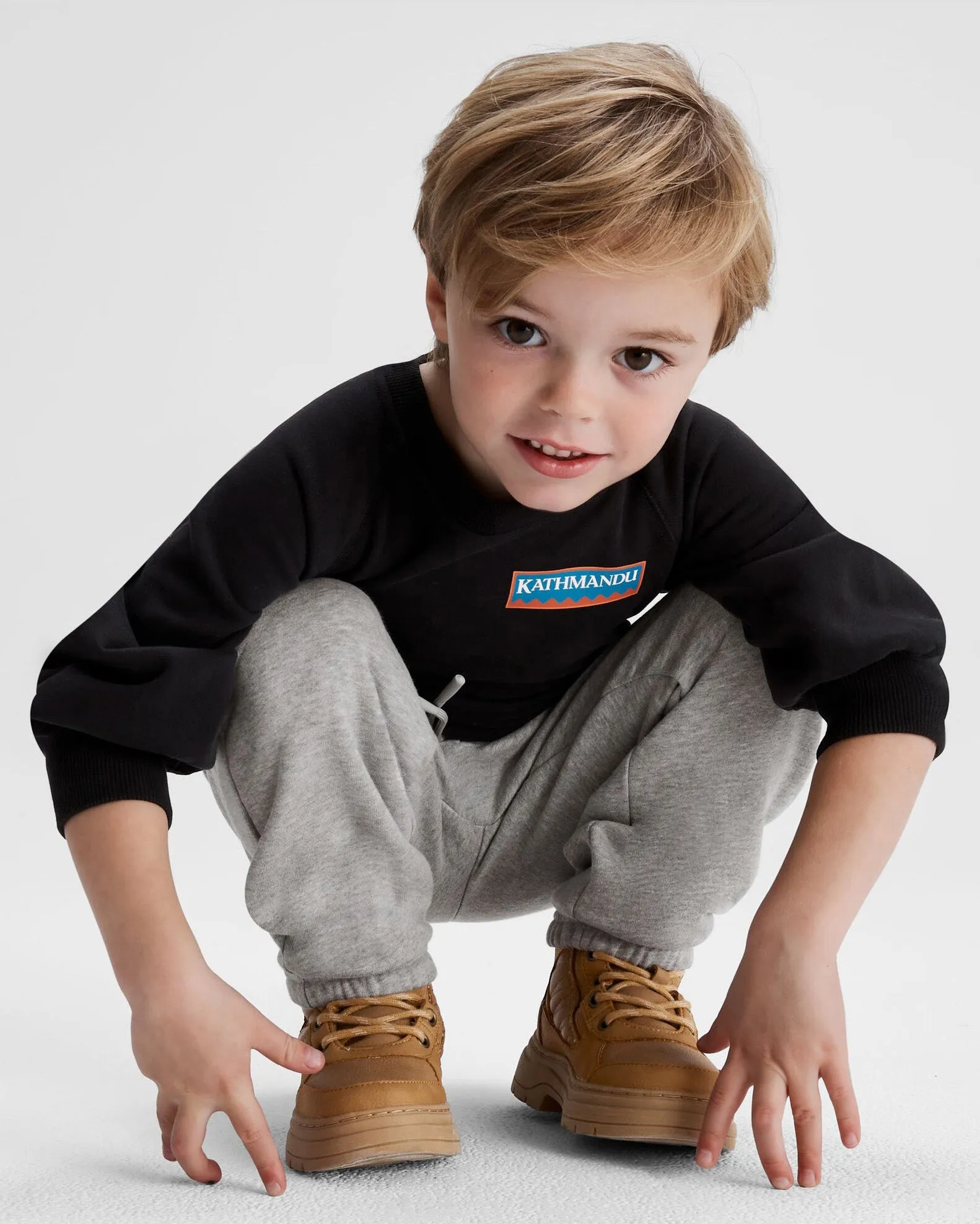 Kids' Heritage Logo LT BB Jogger - Light Grey Marle