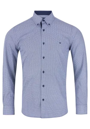 Long Sleeve Print Shirt - Wine