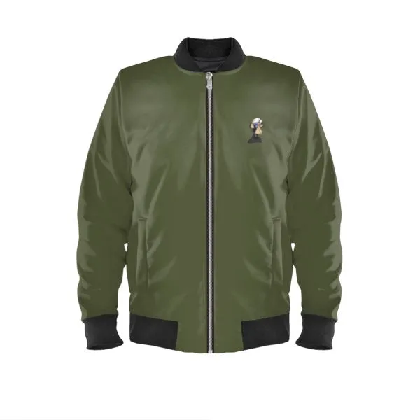 Luxury Reversible Silk/Cotton Men's Bomber Jacket feat. BAYC #2783 (outer front) & MAYC #5005 (inner rear)  handmade in UK