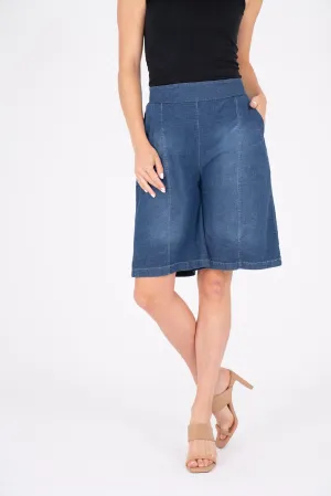 M Made in Italy  Ladies Woven Bermuda  Jeans