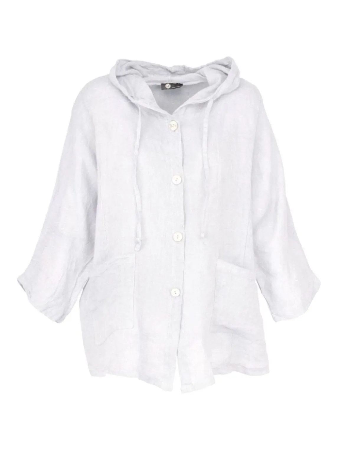 M Made in Italy  Ladies Woven Button-Down Hooded Jacket And Sleeves