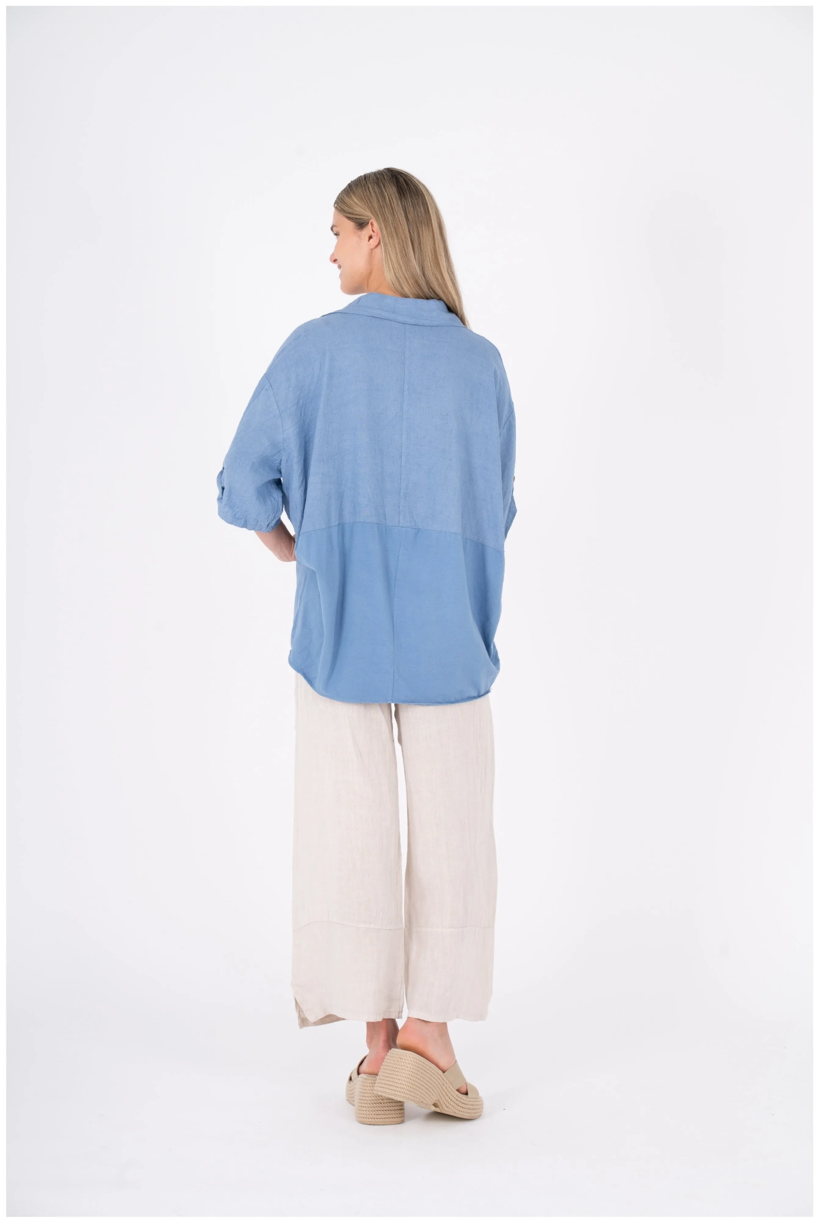 M Made in Italy  Ladies Woven Shirt  Jeans