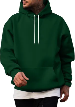 Men's Loose Fit Hoodies Lightweight Pullover Casual Sweatshirts