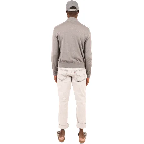 Men's Zip Front Cardigan, Grey