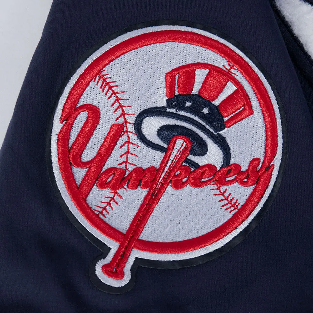 MLB NEW YORK YANKEES CLASSIC CHENILLE MEN'S PULLOVER HOODIE  (MIDNIGHT NAVY)