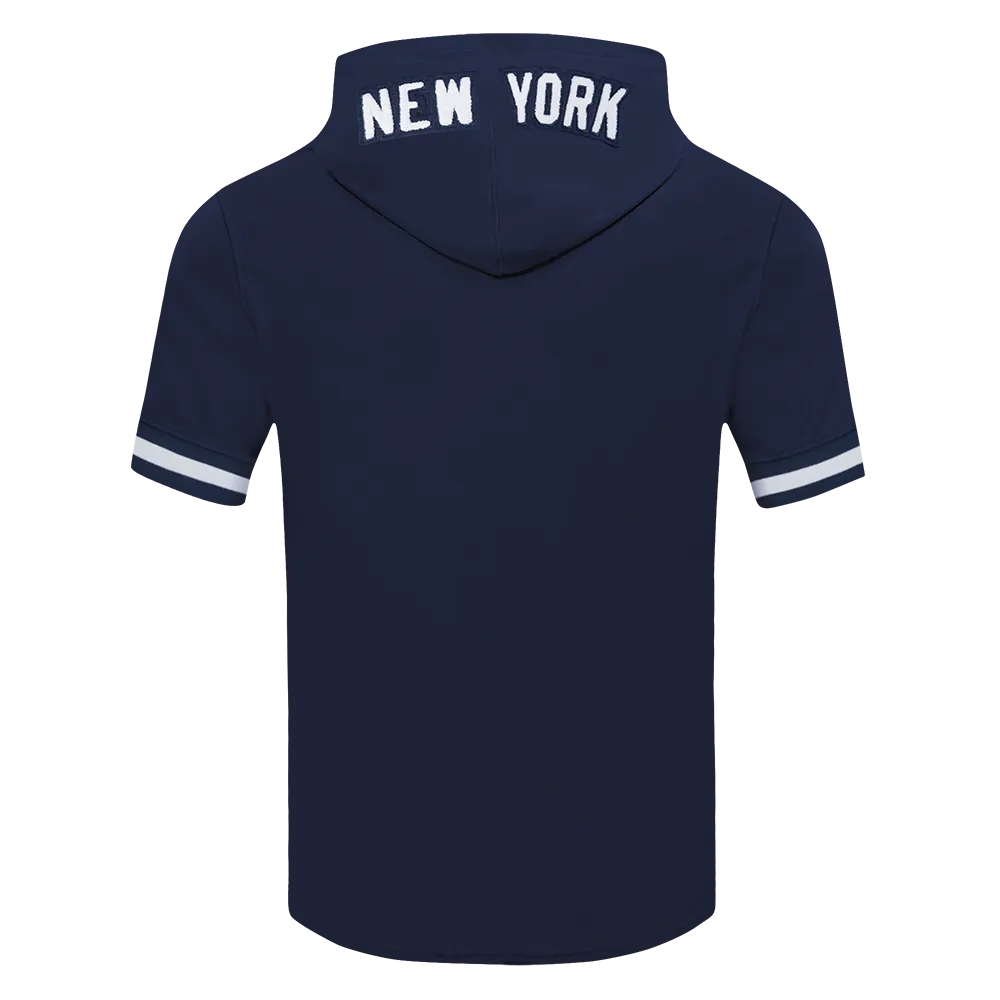 MLB NEW YORK YANKEES CLASSIC CHENILLE MEN'S PULLOVER HOODIE  (MIDNIGHT NAVY)
