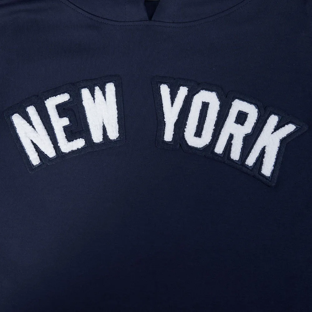 MLB NEW YORK YANKEES CLASSIC CHENILLE MEN'S PULLOVER HOODIE  (MIDNIGHT NAVY)