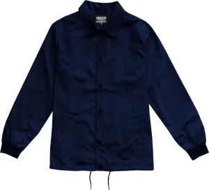 Navy Blue Mens Windbreaker Coaches Jacket