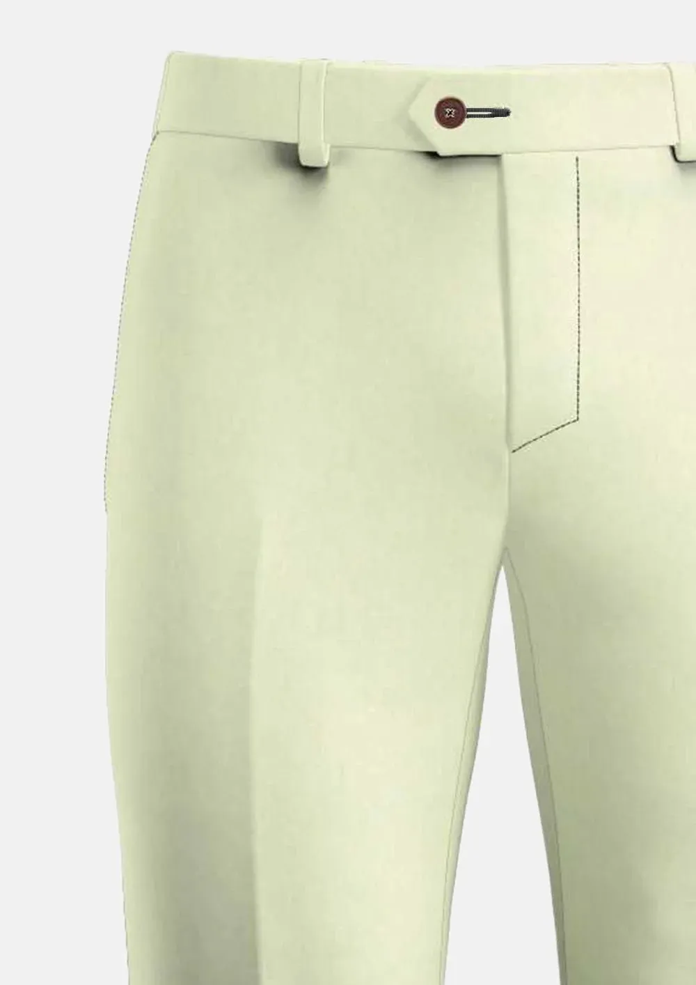 Olive Cream Linen Blend Pants