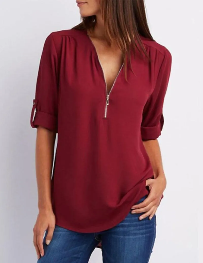 Otina - Long Sleeve Blouse