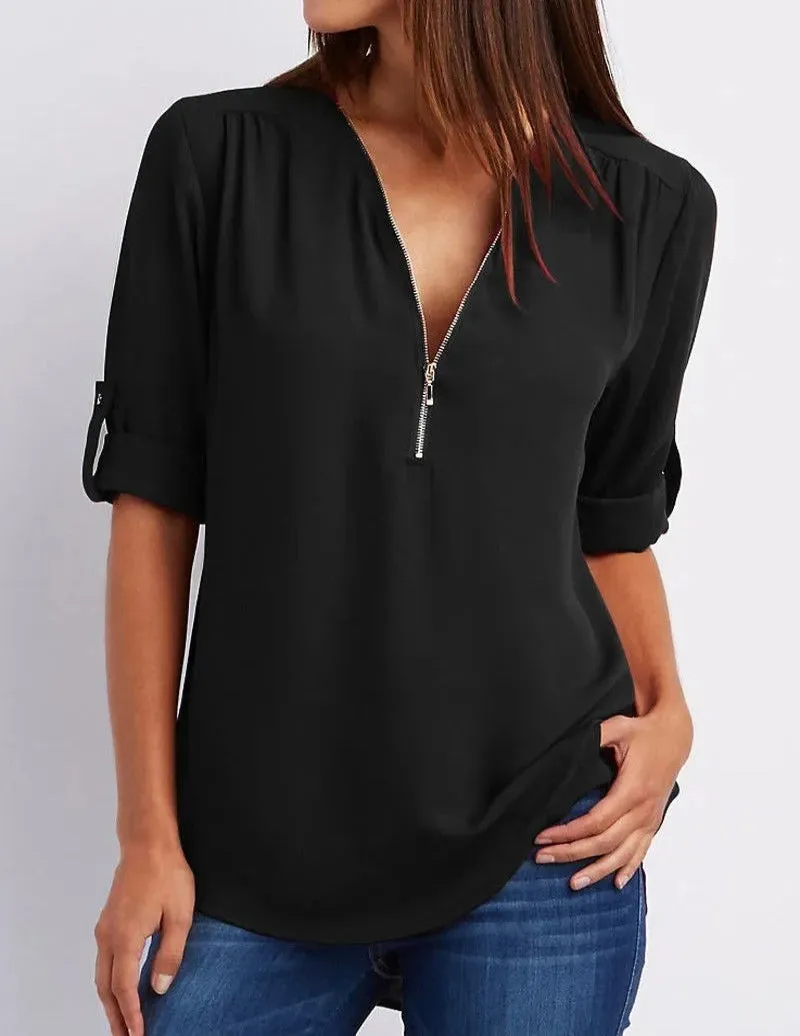 Otina - Long Sleeve Blouse