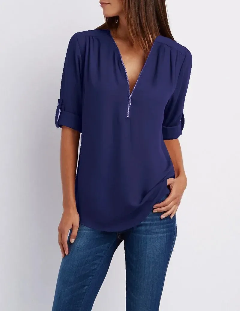 Otina - Long Sleeve Blouse